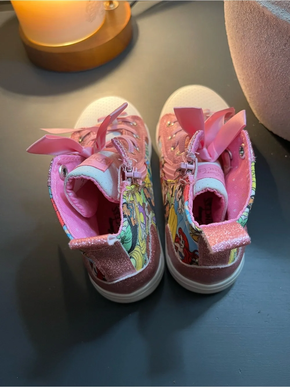 Pink High-Top Kids Sneakers